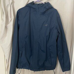Women's Jack Wolfskin XXL Blue Rain Jacket